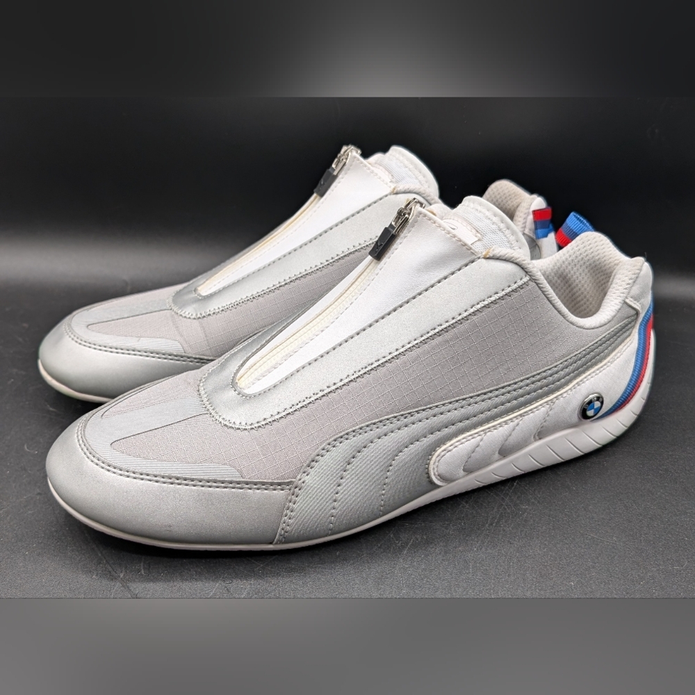 PUMA BMW Motorsport x Speedcat Silver Sneakers, US 10.5 Mens, EU 44
